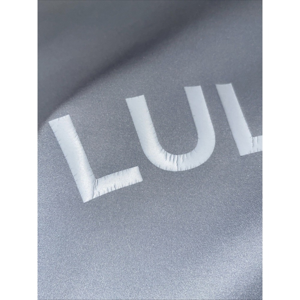 Lululemon Athletic Spell Out Hoodie Jacket Women 10 Gray Blue - Picture 12 of 14